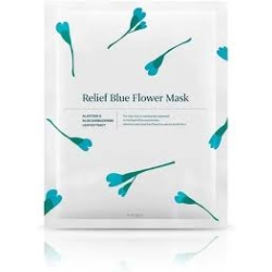 HYGGEE - Relief Blue Flower Mask, 35ml - łagodząca maska w płachcie
